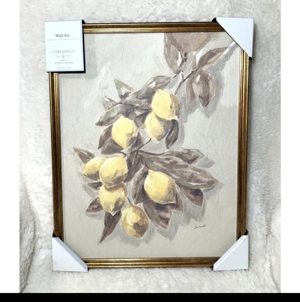 Vintage Lemons Frame Wall Art